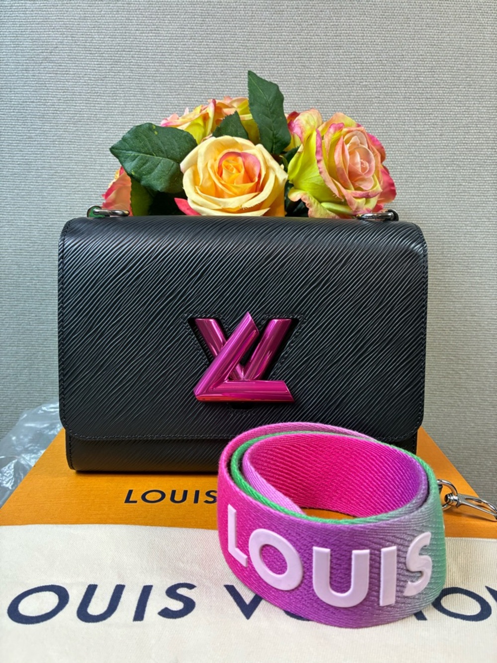 Louis Vuitton LV Black Epi Leather MM Twist Limited Edition Shoulder Bag - NWOT